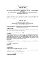 TIÊU CHUẨN VIỆT NAM TCVN 8375 : 2010 THỦY SẢN VÀ SẢN PHẨM THỦY SẢN –  XÁC ĐỊNH HÀM LƯỢNG METYLTESTOSTERON VÀ DIETYLSTILBESTROL BẰNG PHƯƠNG PHÁP SẮC KÝ LỎNG  KHỐI PHỔ  KHỐI PHỔ (LCMSMS)