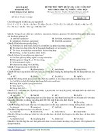 De thi thu mon hoa truong THPT pham van dong phu yen lan 1 nam 2017 