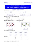 30 bộ dề thi toán lớp 1 