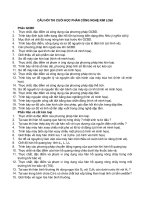 Đề cương thi cuối kì công nghệ kim lọai