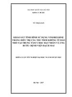 Khảo sát tình hình sử dụng vinorelbine trong điều trị ung thư phổi không tế bào nhỏ tại Trung tâm y học hạt nhân và ung bướu Bệnh viện Bạch Mai.