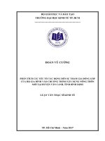 Phân tích các yếu tố tác động đến sự tham gia đóng góp của hộ gia đình vào chương trình xây dựng nông thôn mới tại huyện vân canh, tỉnh bình định 