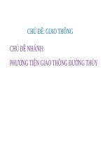 Bài giảng lớp Lá chủ đề Phương tiện giao thông đường thủy