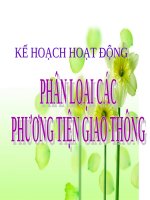 Bài giảng lớp Mầm chủ đề Phương tiện giao thông