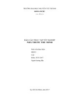 Bao cao thuc tap nganh duoc   nha thuoc quan 10