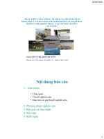 CHUYÊN ĐỀ:NHẬN THỨC CỘNG ĐỒNG VỀ DỊCH VỤ HỆ SINH THÁI SÔNG HẬU VÀ KHẢ NĂNG THAY ĐỔI DƯỚI CÁC KỊCH BẢN NUÔI CÁ TRA KHÁC NHAU TẠI TP LONG XUYÊN, AN GIANG