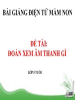 Bài giảng điện tử mầm non đề tài đoán xem âm thanh gì (lớp lá) 