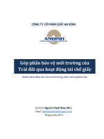 Góp phần bảo vệ môi trường 