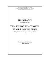 Bài giảng tâm lý học lứa tuổi và tâm lý học sư phạm dành cho sinh viên các nghành CĐSP 