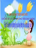 Bài giảng lớp Mầm chủ đề Phương tiện giao thông đường thủy và đường hàng không