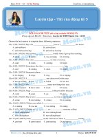 Luyện tập   thì của động từ 5  _LUYỆN THI THPT QUỐC GIA 2018 TRÊN MOON.VN