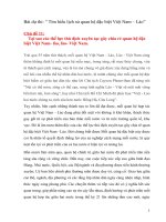 Bài dự thi: “ Tìm hiểu lịch sử quan hệ đặc biệt Việt Nam – Lào”  Chủ đề 11:      Tại sao các thế lực thù địch xuyên tạc gây chia rẻ quan hệ đặc biệt Việt Nam lào, lào Việt Nam.