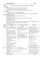 giáo án đại số 7 chương  hàm số  mot so bai toan ve dai luong ti le thuan  