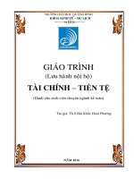 Giáo trình tài chính tiền tệ 