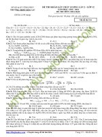 de thi thu mon hoa truong thpt yen lac lan 2 2016 _ ĐỀ THI THỬ THPT QUỐC GIA MÔN HOÁ 2016