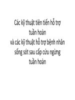 Các kỹ thuật tiên tiến hỗ trợ tuần hoàn và các kỹ thuật hỗ trợ bệnh nhân sống sót sau cấp cứu ngừng tuần hoàn