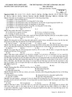 đề thi thử thpt quốc gia 2017 mô hóa trường Quốc Học Huế