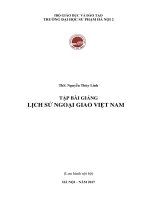 Tập bài giảng lịch sử ngoại giao việt nam 