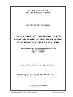 Dạy học thơ trữ tình trung đại việt nam lớp 11 theo hướng tích cực hóa hoạt động học tập của học sinh