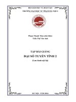 Tập bài giảng đại số tuyến tính 2 