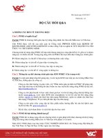 BỘ CÂU HỎI QA :giáo dục kỹ năng sống dành cho lứa tuổi Mầm non và Tiểu học