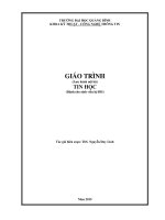 Giáo trình tin học dùng cho sinh viên hệ đh 