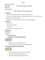 Giáo án tin học lớp 3 theo VNEN tuần 2 