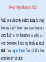 Do you visit your hometown often?