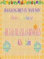 Bài giảng điện tử mầm non đề tài mùa xuân bình yên (lớp lá) 