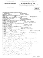 Ôn thi trắc nghiệm môn Địa lý lớp 12 đề số 2