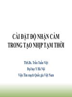 CÀI đặt độ NHẬN cảm TRONG tạo NHỊP tạm THỜI