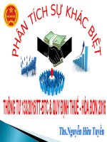 Phân Tích Sự Khác Biệt Thông Tư 133/2016/TT-BTC & Quy Định Thuế - Hóa Đơn 2016