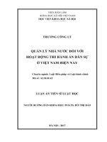Quản lý nhà nước đối với hoạt động thi hành án dân sự ở việt nam 