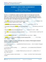 BÀI GIẢNG ANH 12: S v agreement +BÀI TẬP