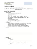 chua ongkế HOẠCH CHĂM sóc BN VPM do thung dd