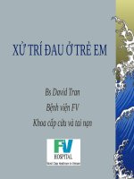 BÀI GIẢNG XỬ TRÍ ĐAU Ở TRẺ EM