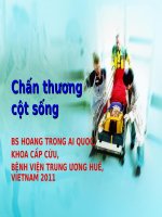 BÀI GIẢNG Chấn thương cột sống