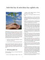 Sinh thái học là môn khoa học nghiên cứu