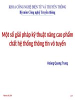 Một số giải pháp kỹ thuật nâng cao phẩm chất hệ thống thông tin vô tuyến
