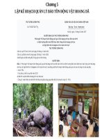 BÀI GIẢNG Lập kế hoạch quản lý bảo tồn DVHD