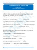 BÀI GIẢNG ANH 12: S v agreement +BÀI TẬP