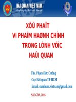 Bài Giảng Xử Phạt Vi Phạm Hành Chính Trong Lĩnh Vực Hải Quan