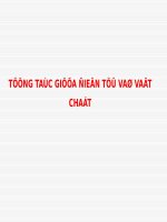 Bài giảng tương tác giữa điện tử và vật chất
