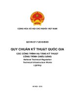 Quy chuẩn kỹ thuật quốc gia về các công trình hạ tầng kỹ thuật  Công trình chiếu sáng