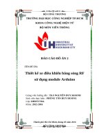 Thiết kế xe điều khiển bằng sóng RF sử dụng module Arduino