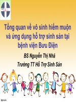 Tổng quan về vô sinh hiếm muộn và ứng dụng hỗ trợ sinh sản tại bệnh viện Bưu Điện