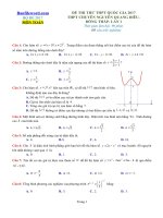 Đề thi thử THPT 2017 môn Toán trường THPT chuyên Nguyễn Quang Diêu Đồng Tháp Lần 1 File word Có lời giải chi tiết