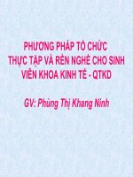 Phương Pháp Tổ Chức Thực Tập Và Rèn Nghề Cho Sinh Viên Khoa Kinh Tế - QTKD