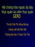 Hội chứng trào ngược dạ dày thực quản và viêm thực quản (GERD)