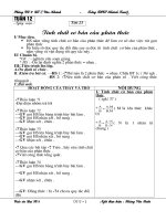 giáo án đại số 8  tuần 12 